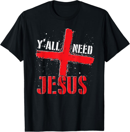 Faith T-Shirt with Cross – Graphic T-Shirt - Black Cotton Unisex T-shirt