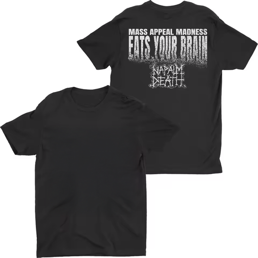 Napalm Death Mass Appeal Madness – Graphic T-Shirt - Black Cotton Unisex T-shirt