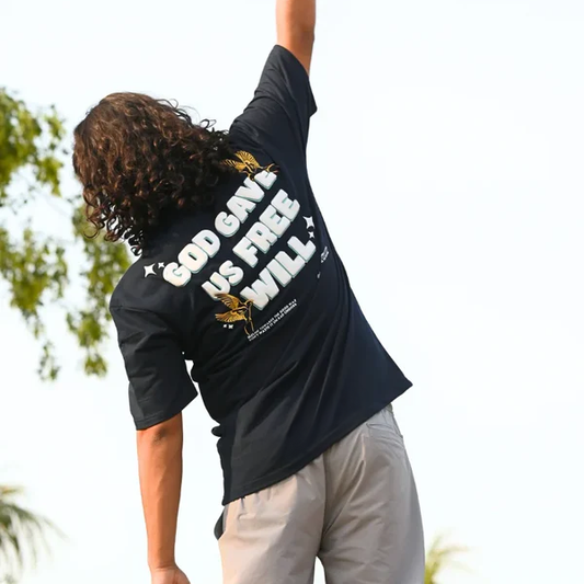 God Gave Us Free will – Graphic T-Shirt - Black Cotton Unisex T-shirt