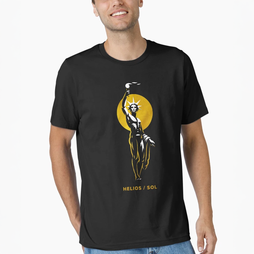 Helios / Sun Essential T-Shirt – Graphic T-Shirt - Black Cotton Unisex T-shirt